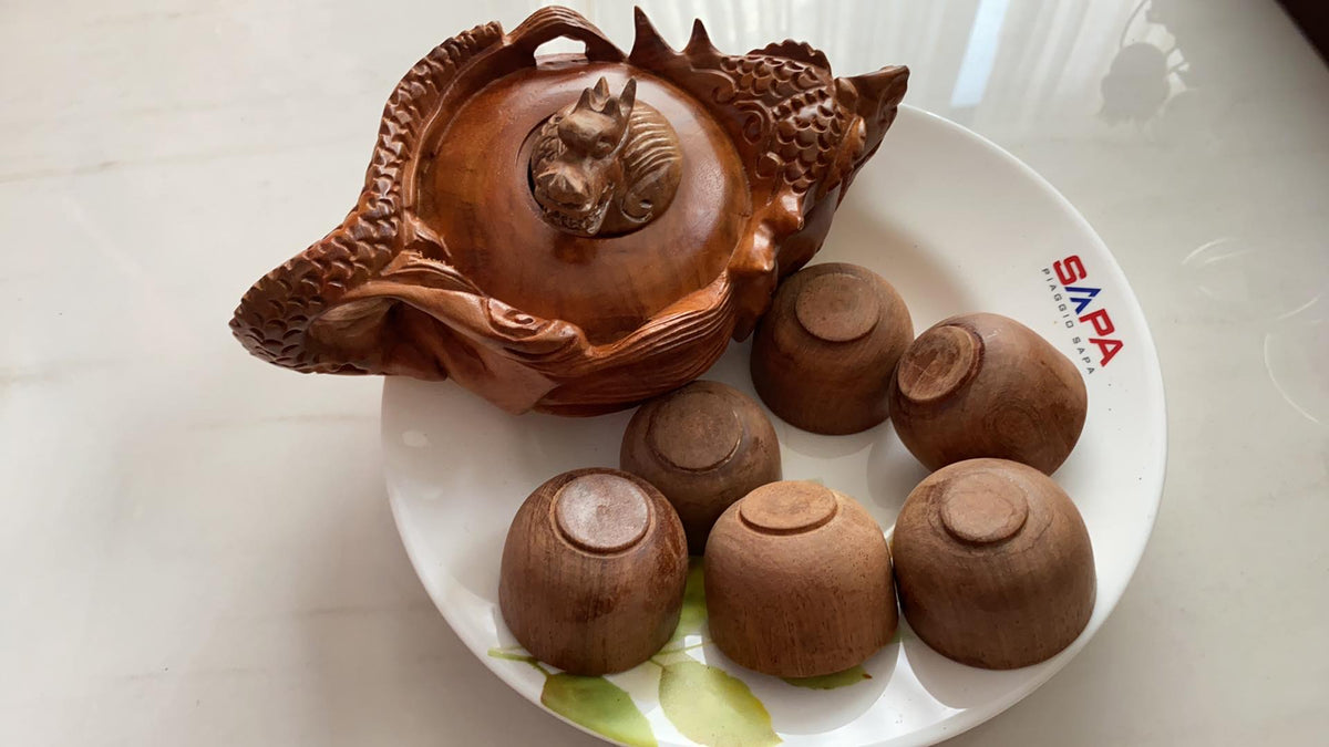 Bộ Tách Trà Gỗ Hương