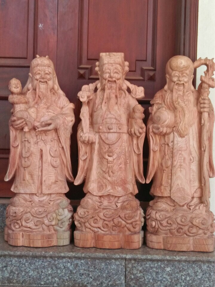 Tam Đa Phúc Lộc Thọ Gỗ Hương