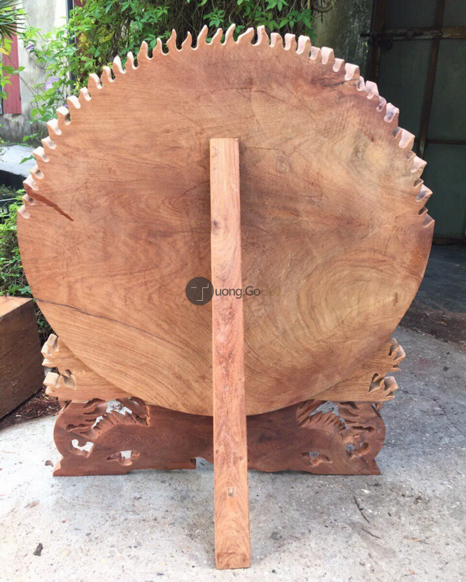 Đĩa Gỗ Tứ Linh Hội Tụ - Long Lân Quy Phụng