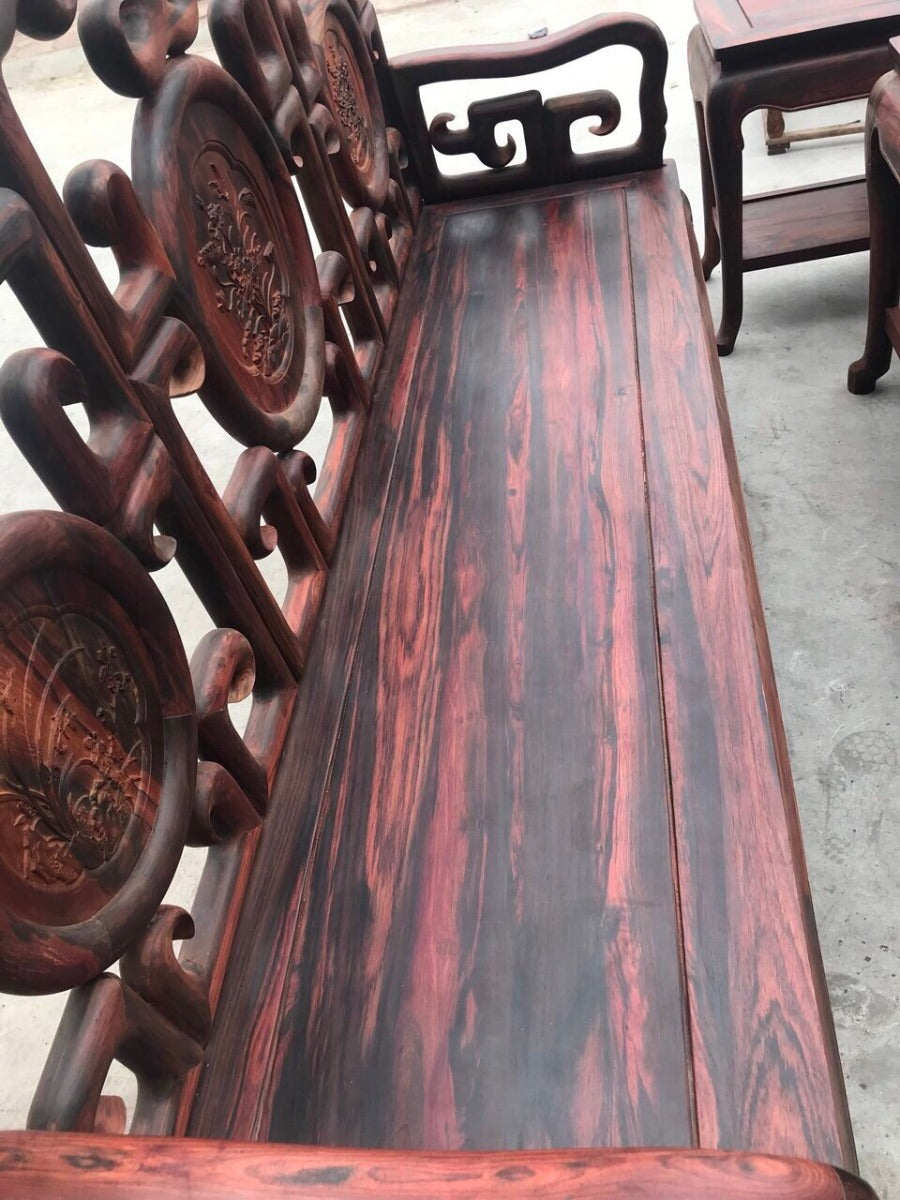 Bộ Bàn Ghế Móc Gỗ Trắc Lào