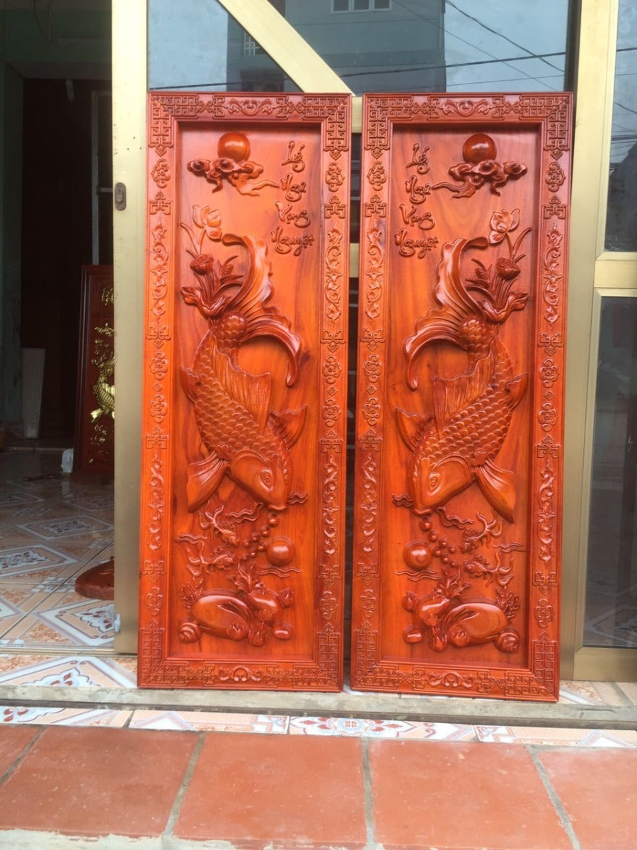 Cá Chép Trông Trăng - Lý Ngự Vọng Nguyệt - Vuông