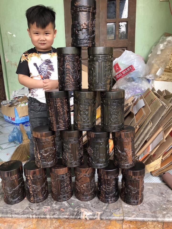 Hộp Đựng Trà Cao Cấp Gỗ Mun Hoa