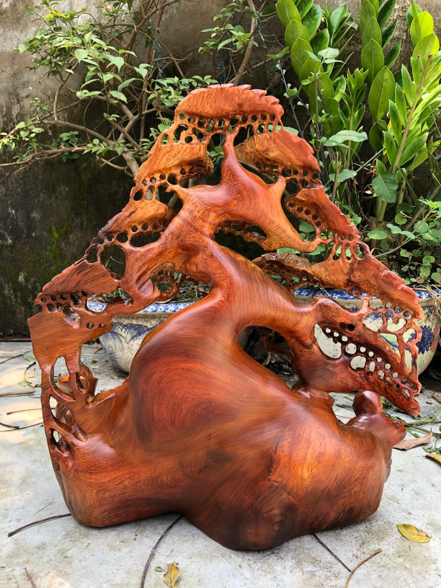 Tượng Di Lặc Ngồi Gốc Tùng Cao 48
