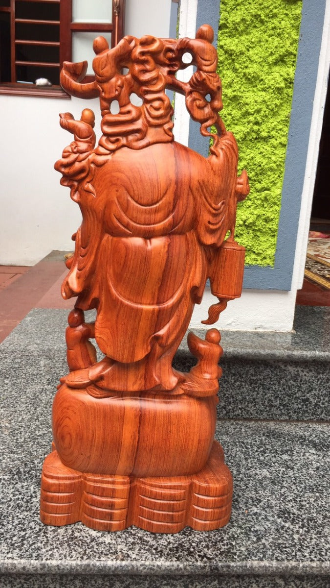 Di Lặc Ngũ Phúc Gánh Lồng Đèn Cao 60