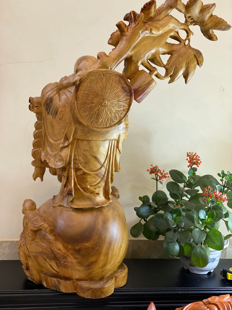 Di Lặc Tam Phúc Vác Cành Đào Cao 82