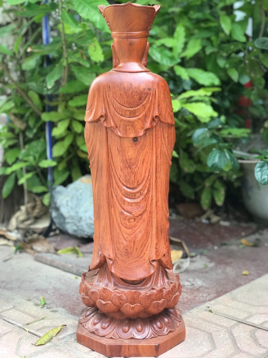 Tượng Địa Tạng Vương Đứng Đài Sen