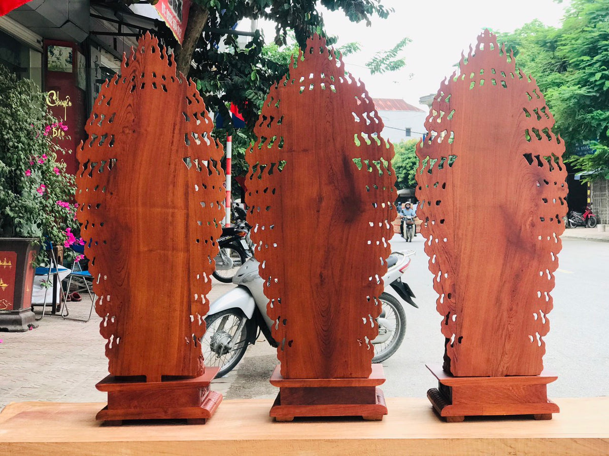 Bộ Tượng Tây Phương Tam Thế Phật Gỗ Hương