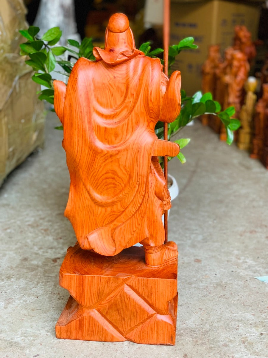 Tượng Quan Công Chống Đao Đứng Đế Đầu Rồng 80