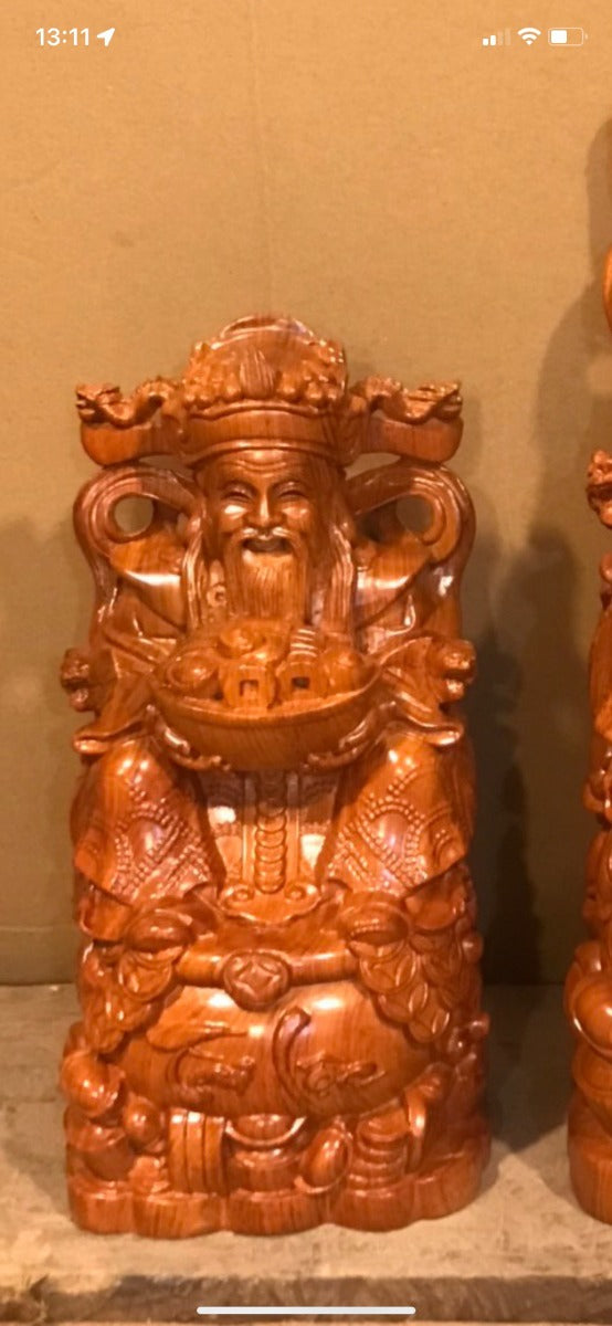 Thần Tài Gỗ Hương Cao 30