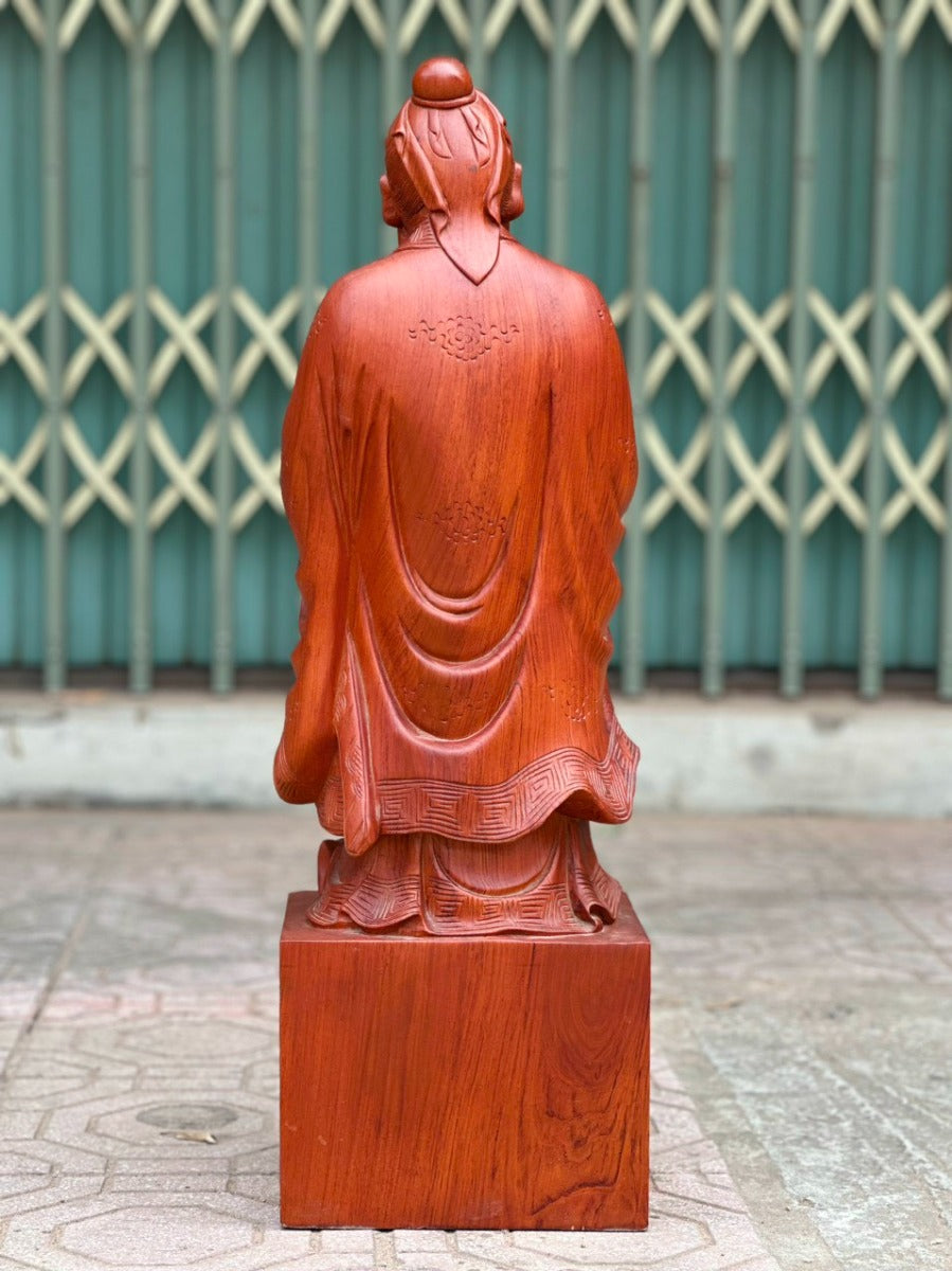 Tượng Gỗ Không Tử Gỗ Hương Đá Cao 80cm