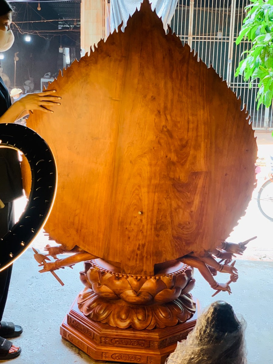 Tượng Thiên Thủ Thiên Nhãn Nghìn Tay Nghìn Mắt Cao 137cm Gỗ Hương