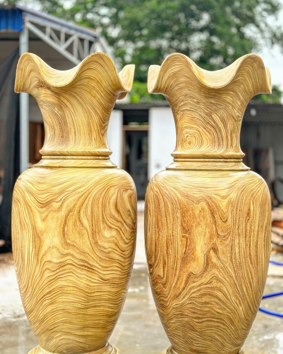 Cặp Lục Bình Gỗ Cao 1m8 - Cẩm Vàng