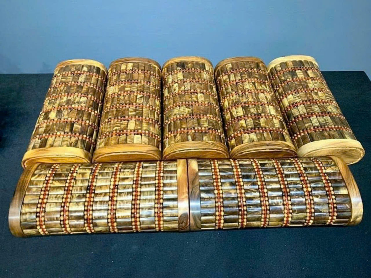Gối Bọc Gỗ Chun Sụn Gỗ Bách Xanh Chống Đau Mỏi Cổ