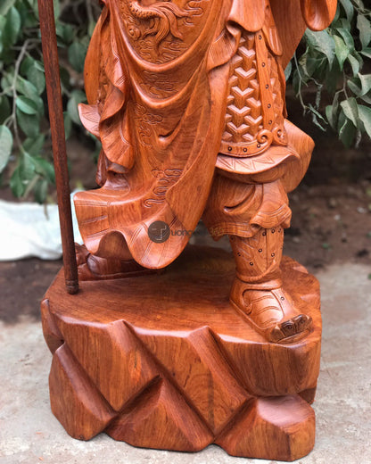 Quan Công Chống Đao Gỗ Hương