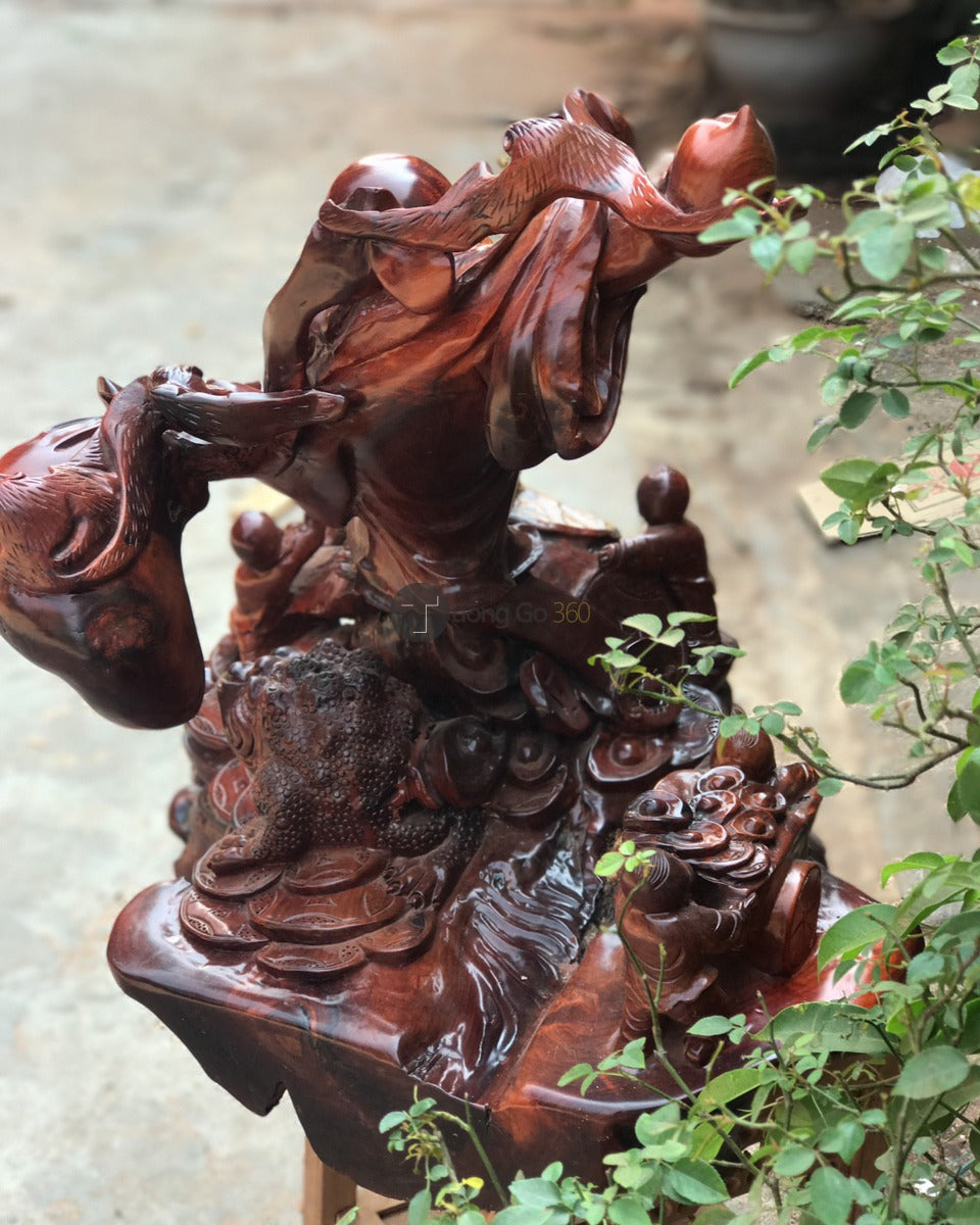 Di Lặc Ngũ Phúc Hoan Hỷ Gỗ Hương Gia Lai