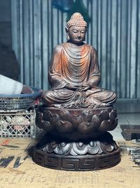 Tượng Phật Thích Ca Mâu Ni - Gỗ Trắc Đen ĐỏCao 57cm