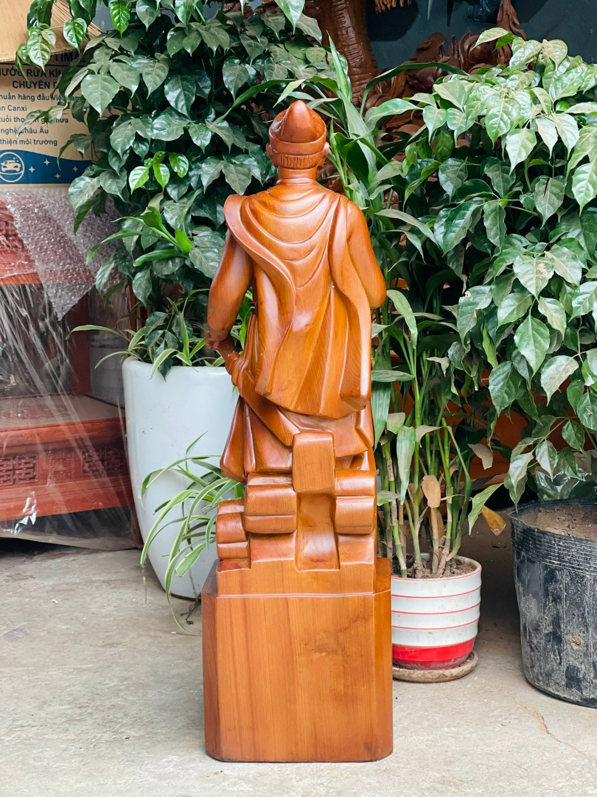 Tượng Trần Quốc Tuấn -  Gỗ Ngọc Am - Cao 80cm