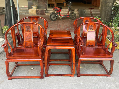 Bộ Đôn Ghế 3 Món Minh Đế Gỗ Hương Ta