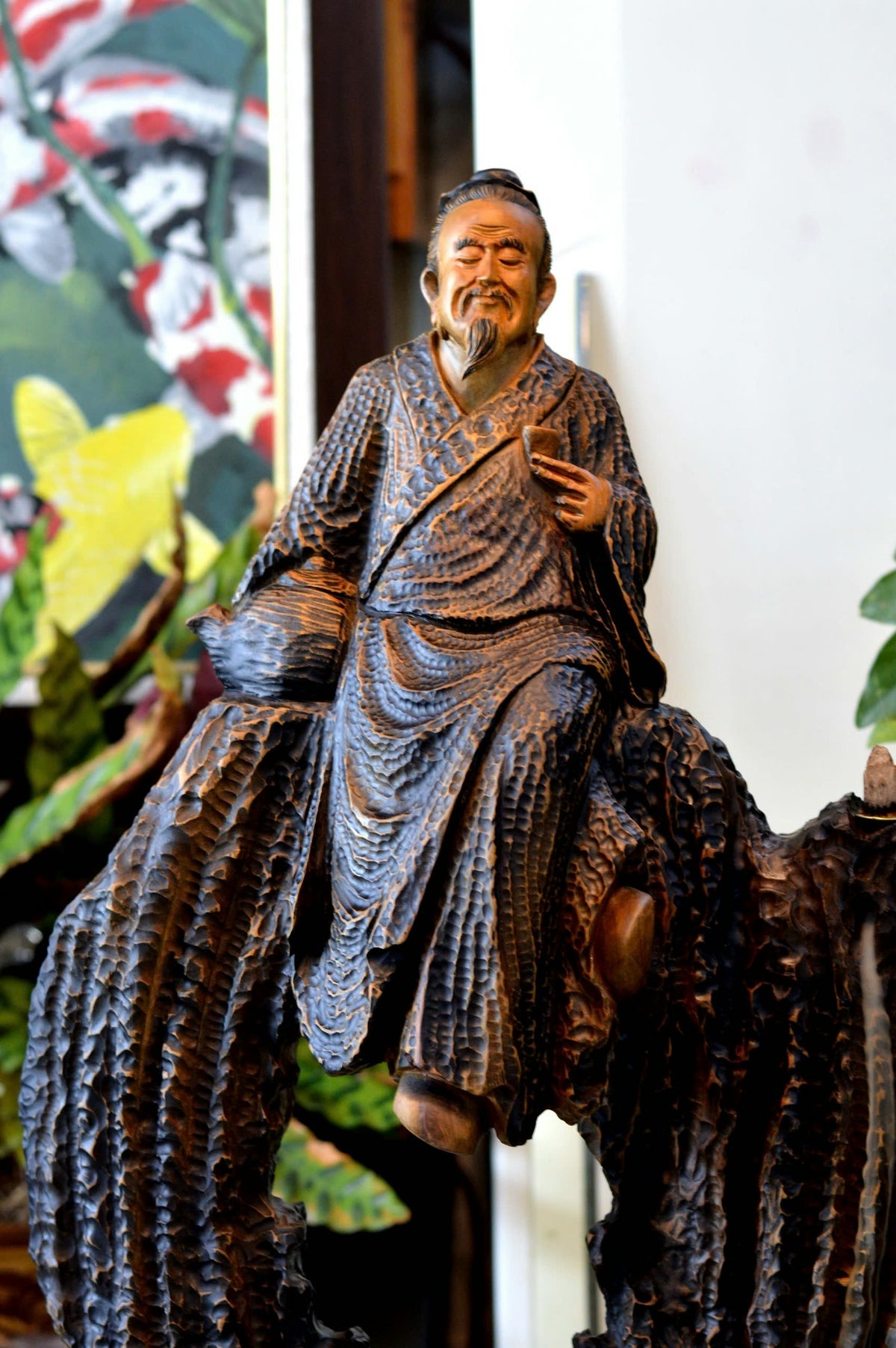 Tác Phẩm Nghệ Thuật Ngồi Lũa Thần Trà - Cao 68cm