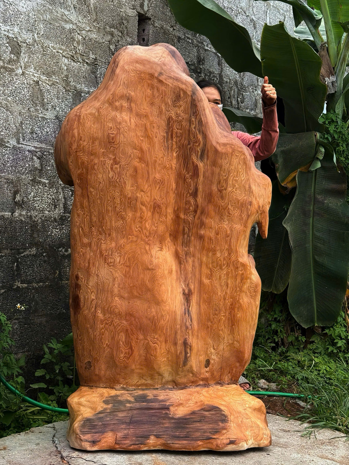 Phôi Gỗ Tự Nhiên Lũa Ngọc Am Nghệ Thuật Kích Thước 145x88x40cm 250kg
