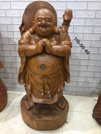 Tượng Di Lặc Chúc Phúc Gỗ Xá Xị