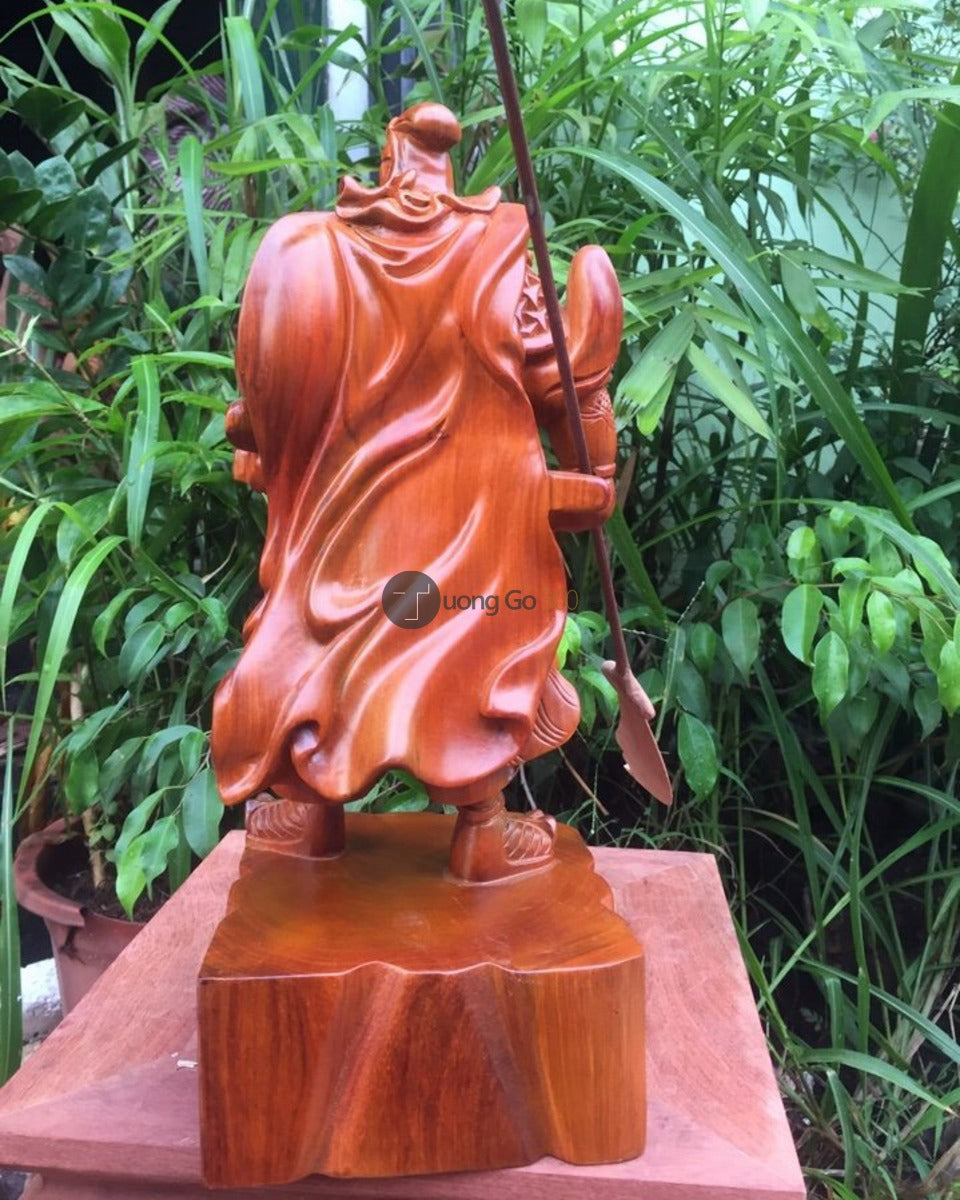 Quan Công Xách Đao Gỗ Hương Cao 40