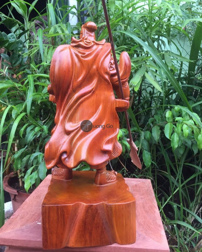 Quan Công Xách Đao Gỗ Hương Cao 40