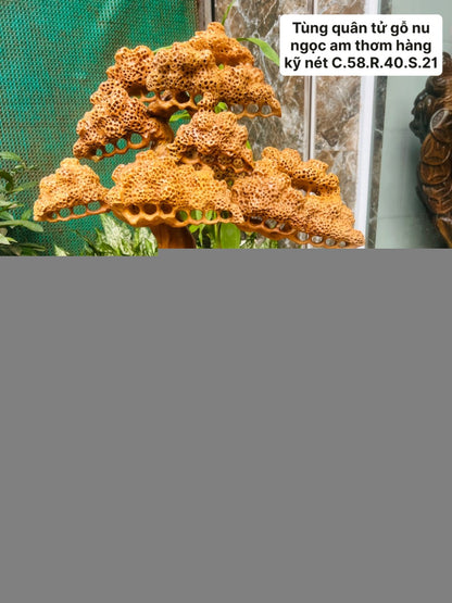 Tác Phẩm Mỹ Nghệ Tùng Quân Tử - Bon Sai Gỗ Nu Ngọc Am Thơm