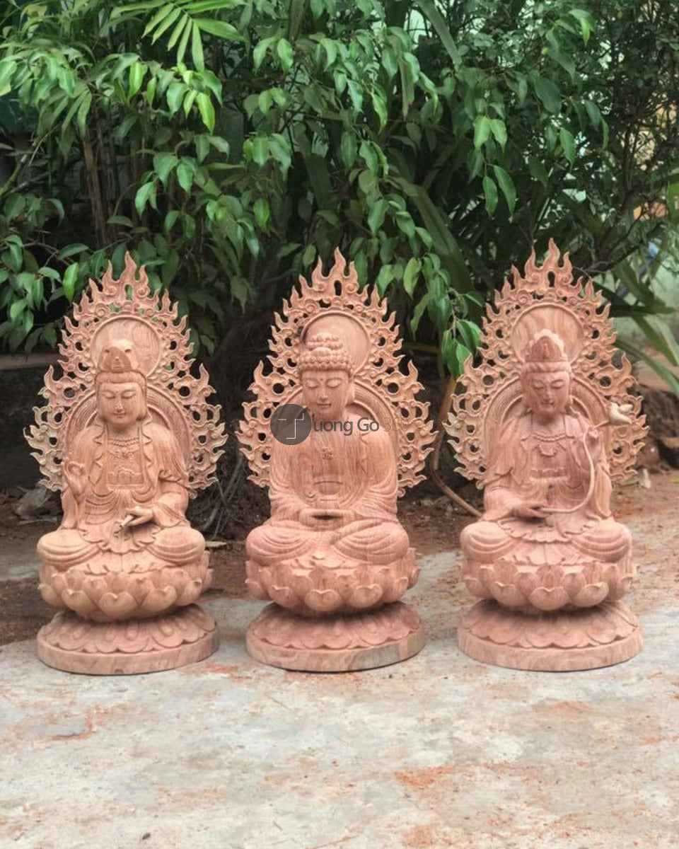 Tây Phương Tam Thánh Ngồi Đài Sen