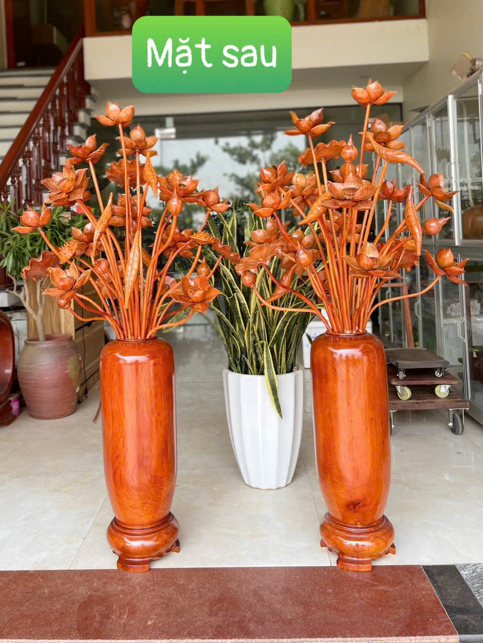 Cặp Bình Hoa Sen  Biểu Tượng Sự Thanh Tịnh - Cao 146cm