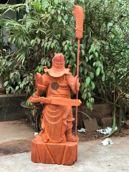 Quan Công Chống Đao Gỗ Hương Đỏ Nam Phi