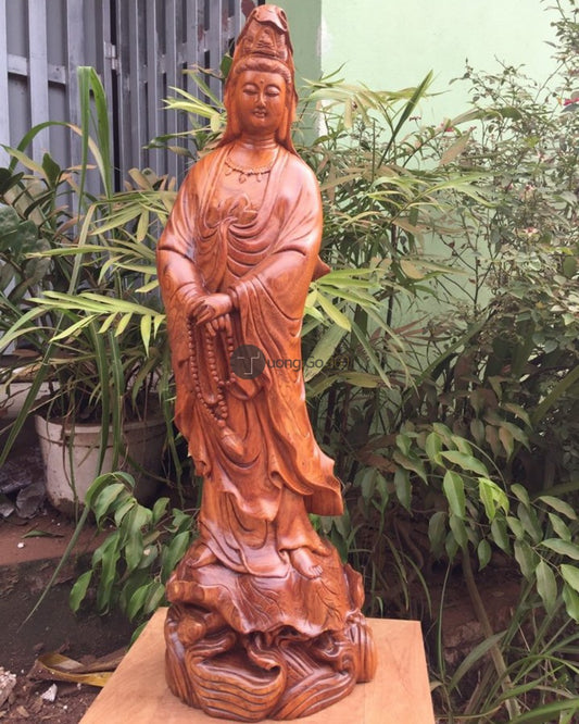 Tượng Quan Âm Đứng Lá Sen