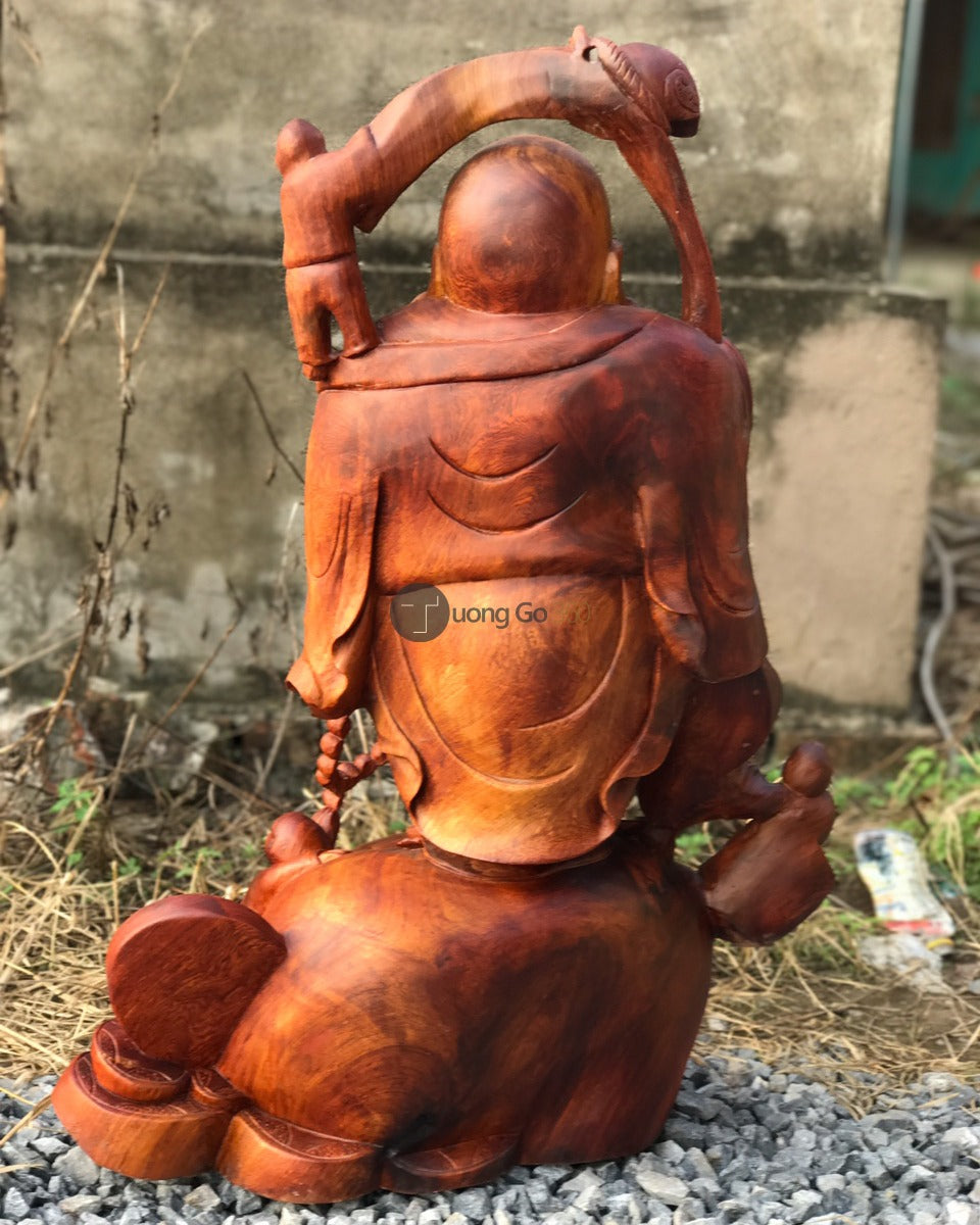Di Lặc Tam Phúc Tài Lộc Đứng Bao Tiền