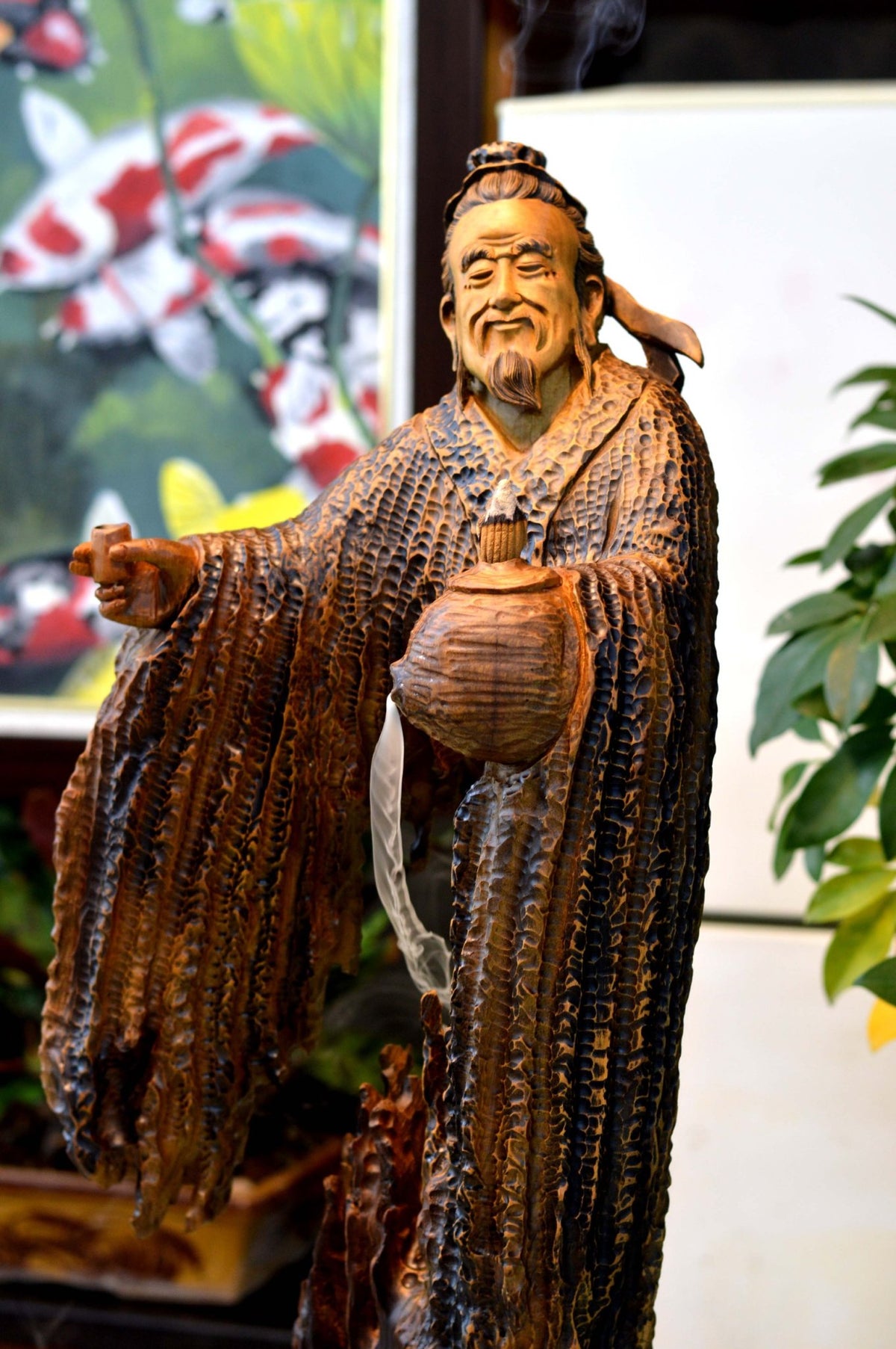 Tượng Thần Trà Lũa Bách Xanh Siêu Thần Thái