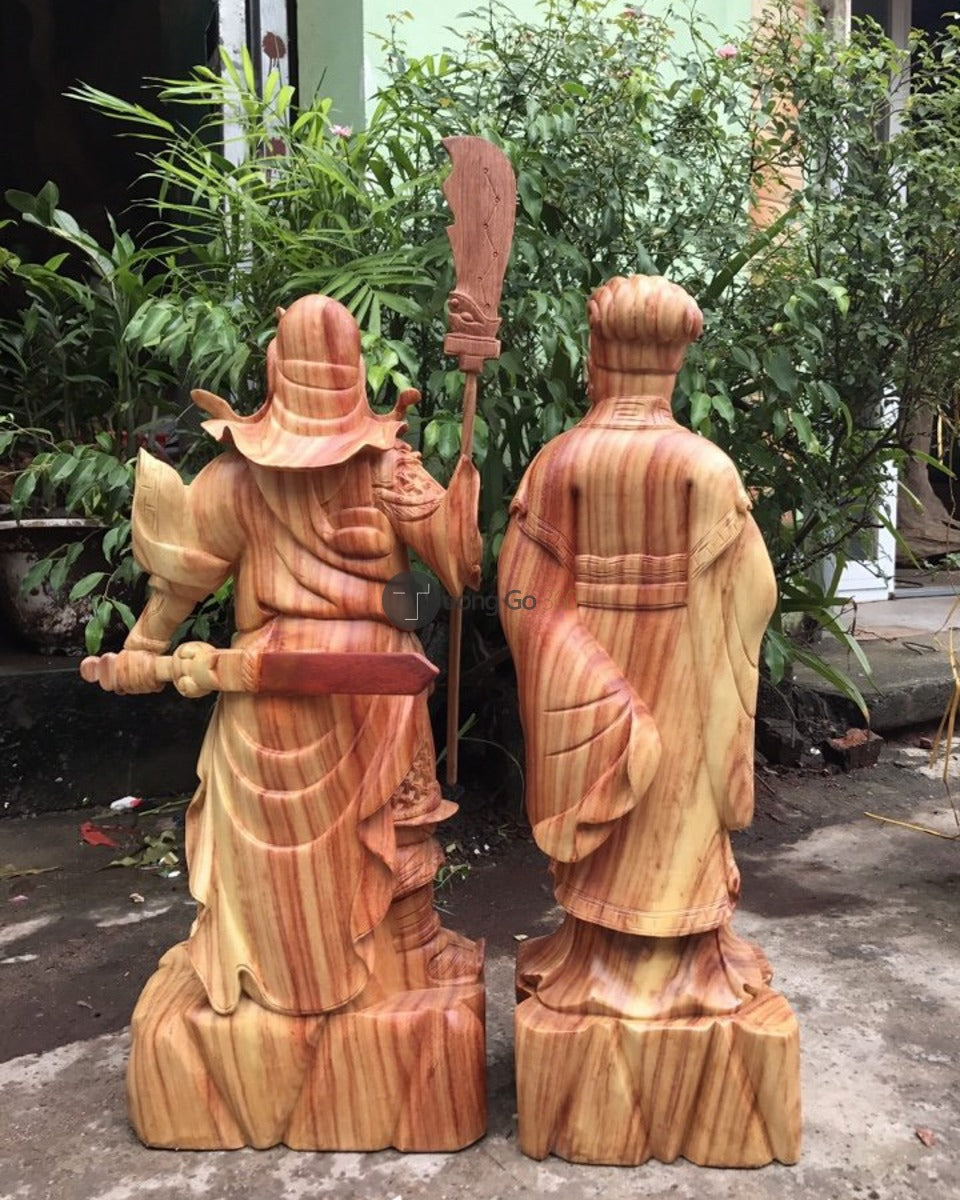 Cặp Tượng Quan Công - Khổng Minh