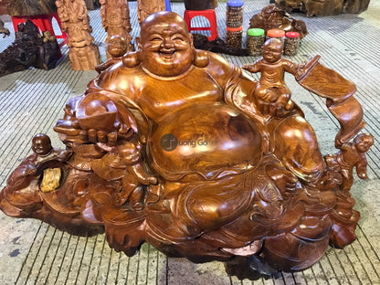 Di Lặc Ngũ Phúc Ngồi Bưng Thỏi Vàng
