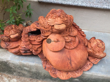 Tượng Cóc Ngồi Chum Tiền Phong Thủy