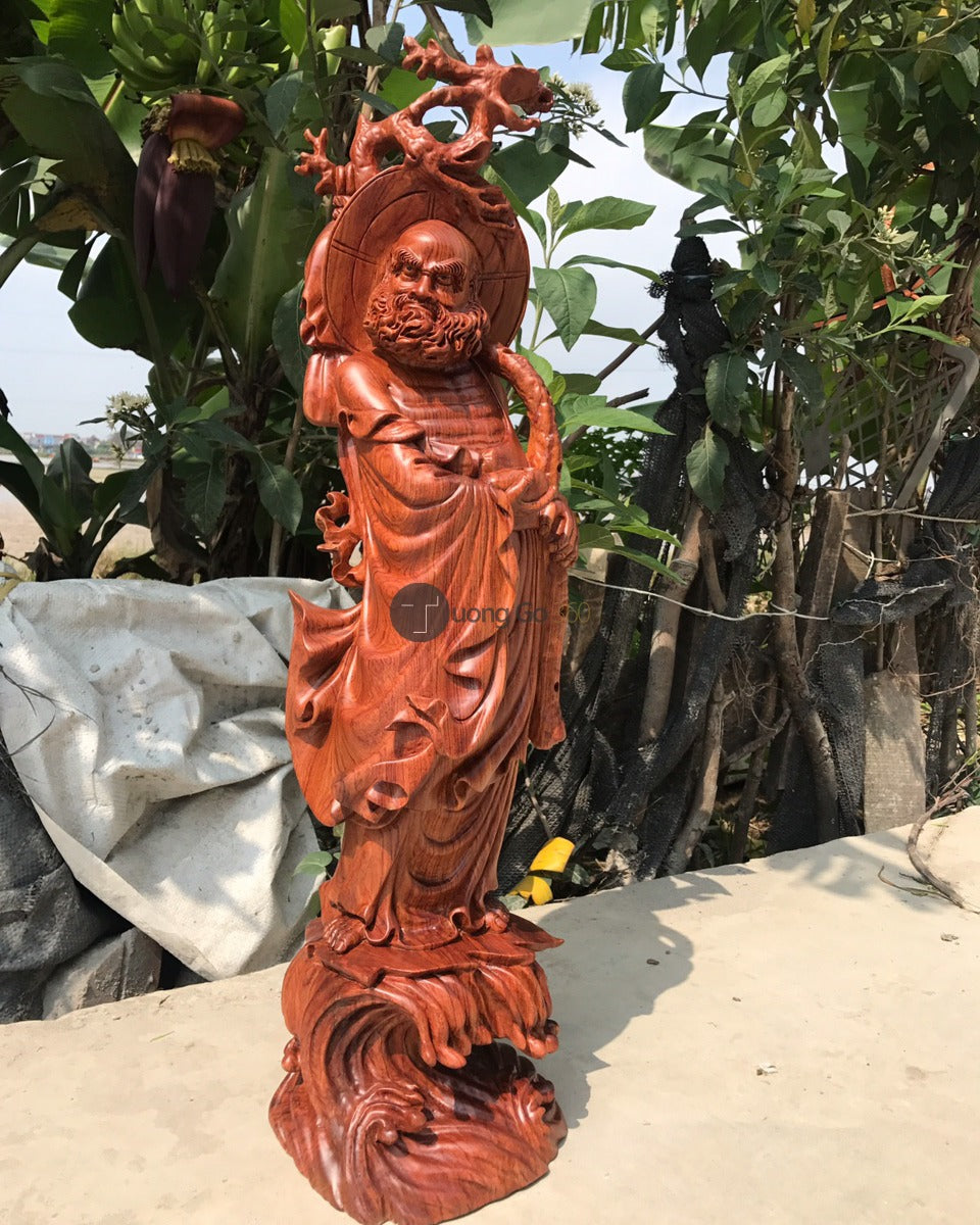 Tượng Gỗ Sư Tổ  - Đạt Ma Quá Hải Cao 80