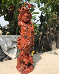 Tượng Gỗ Sư Tổ  - Đạt Ma Quá Hải Cao 80