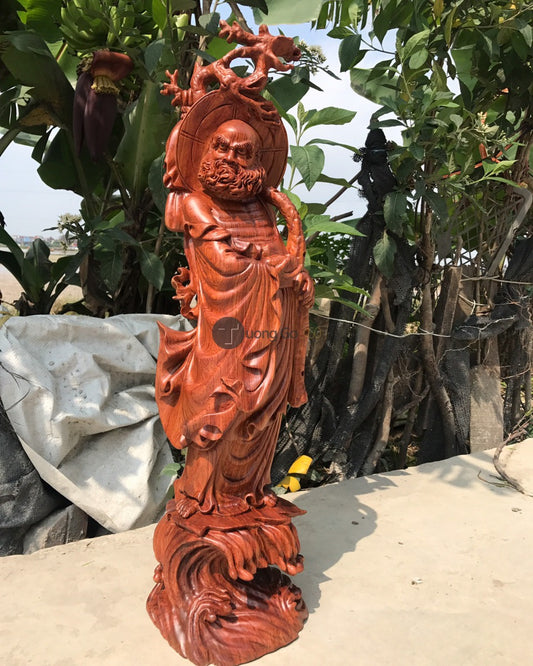 Tượng Gỗ Sư Tổ  - Đạt Ma Quá Hải Cao 80