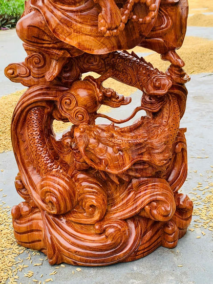 Tượng Đạt Ma  Hàng Long Gỗ Hương Đá Cao 70cm