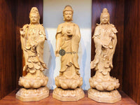 Tượng Tây Phương Tam Thánh Gỗ Pơ Mu