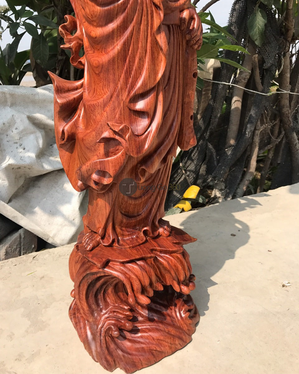 Tượng Gỗ Sư Tổ  - Đạt Ma Quá Hải Cao 80