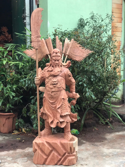 Tượng Quan Công Chống Đao Cao 1m