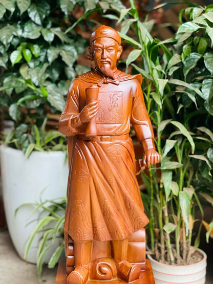 Tượng Trần Quốc Tuấn -  Gỗ Ngọc Am - Cao 80cm