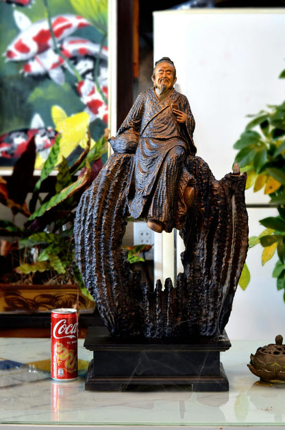 Tác Phẩm Nghệ Thuật Ngồi Lũa Thần Trà - Cao 68cm
