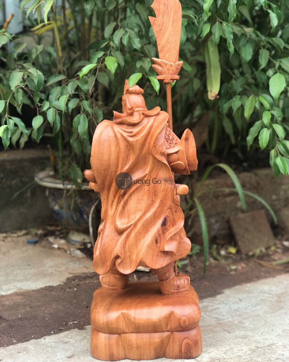 Quan Công Chống Đao Gỗ Hương Cao 50