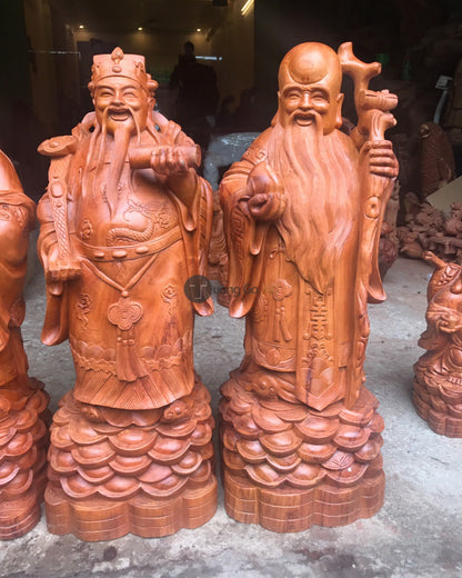 Tượng Gỗ Phúc Lộc Thọ - Tam Đa Gỗ Hương