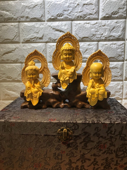 Bộ tượng Tây Phương Tam Thánh - Để Xe Ô tô