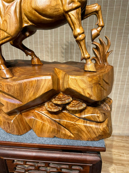 Linh Vật Ngựa Phong Thuỷ - Nhất Mã Ngọc Am Cao 60 Liền Khối